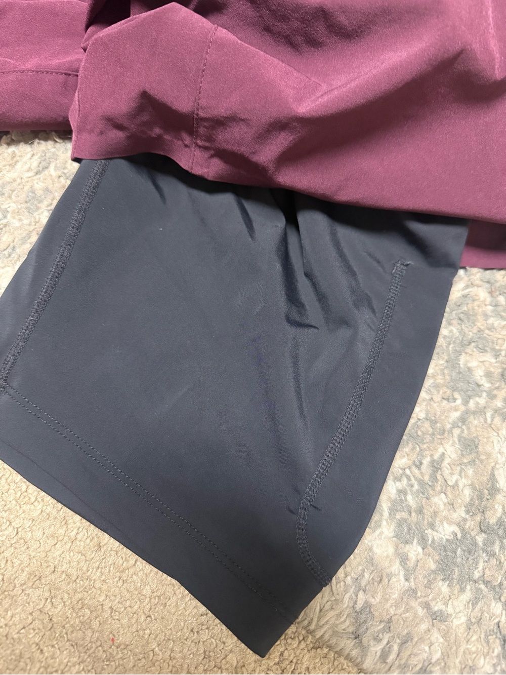 Men's Ten Thousand Interval Shorts - Teal and Burgundy Pair Lined - Picture 3 of 5